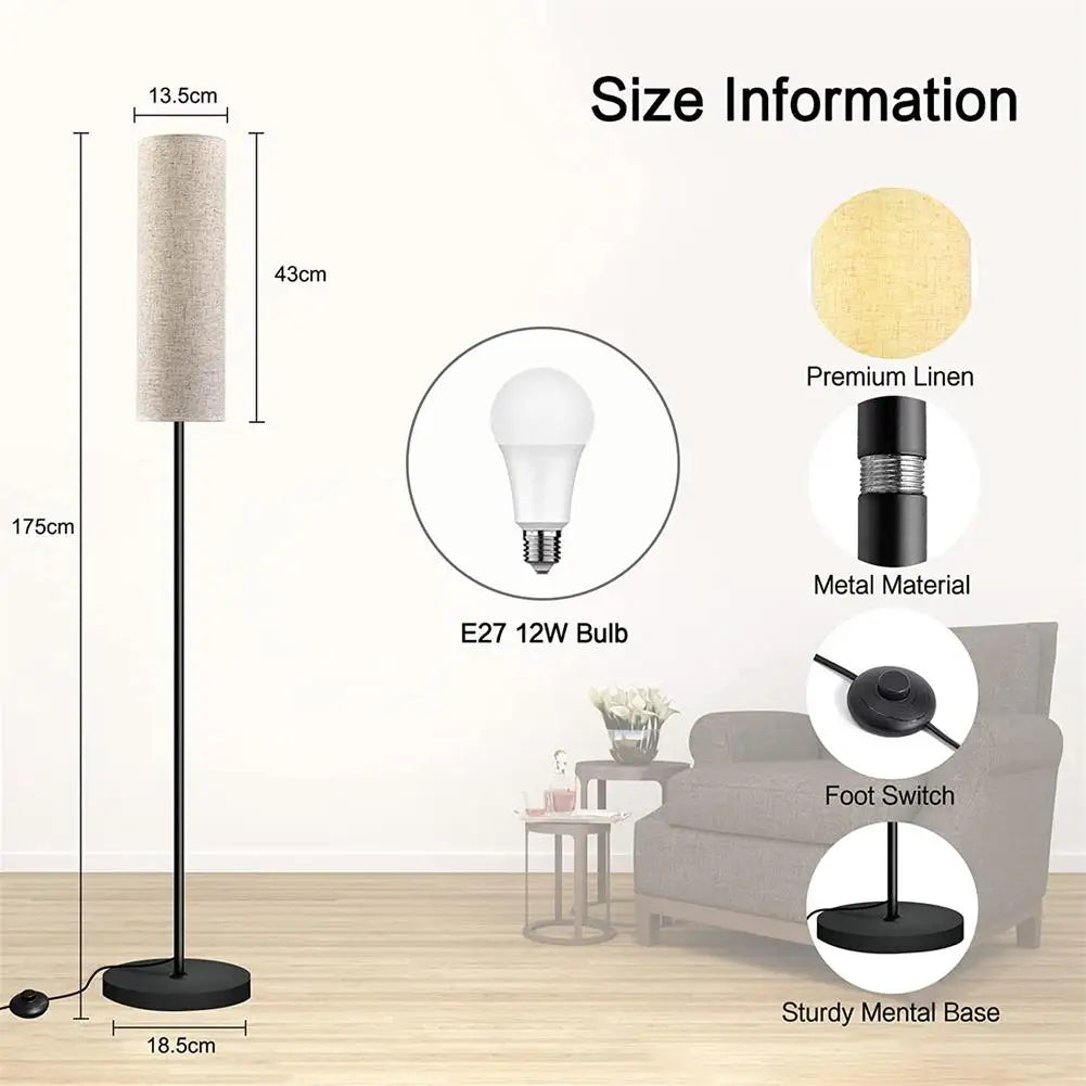 Floor Lamp with Lampshade