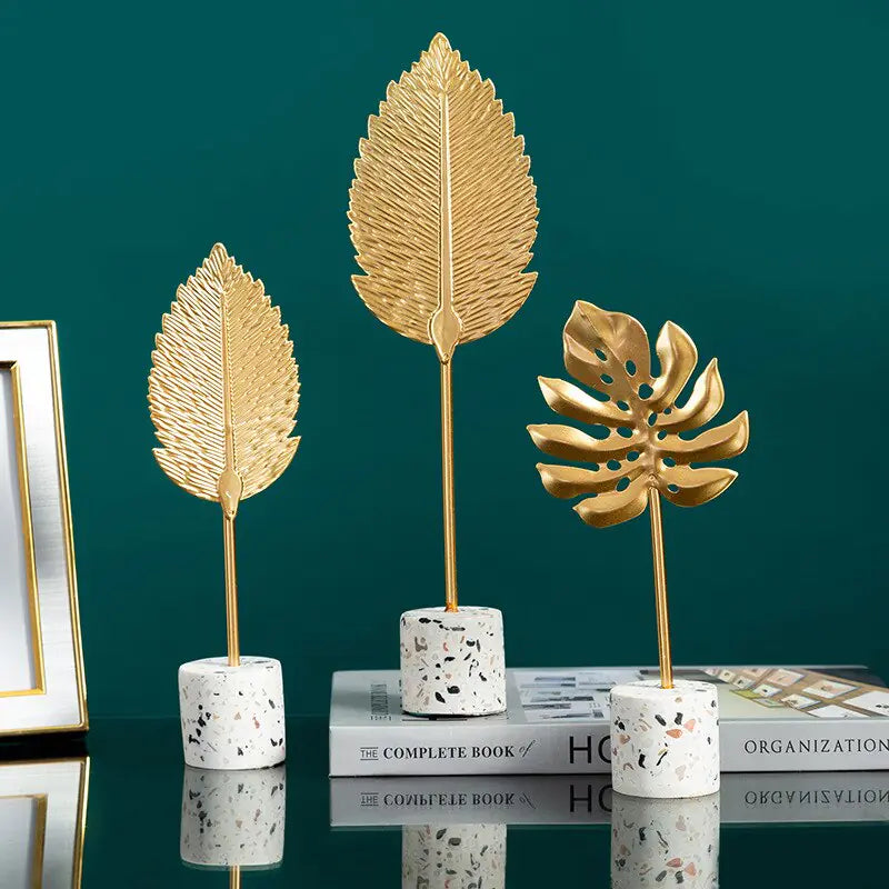 Nordic Gold Ginkgo Sculpture