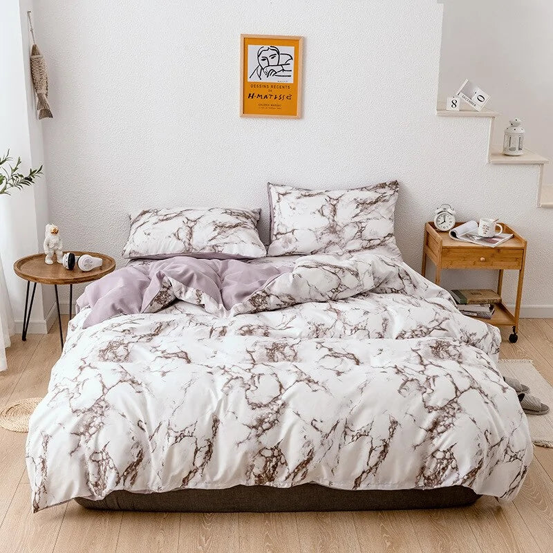 Printed Marble Bed Sets