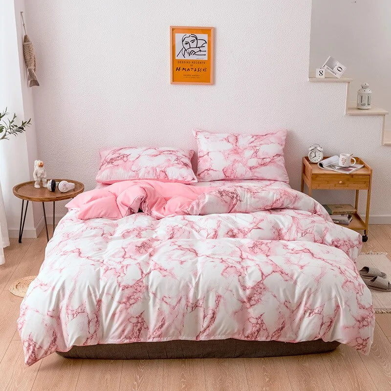 Printed Marble Bed Sets
