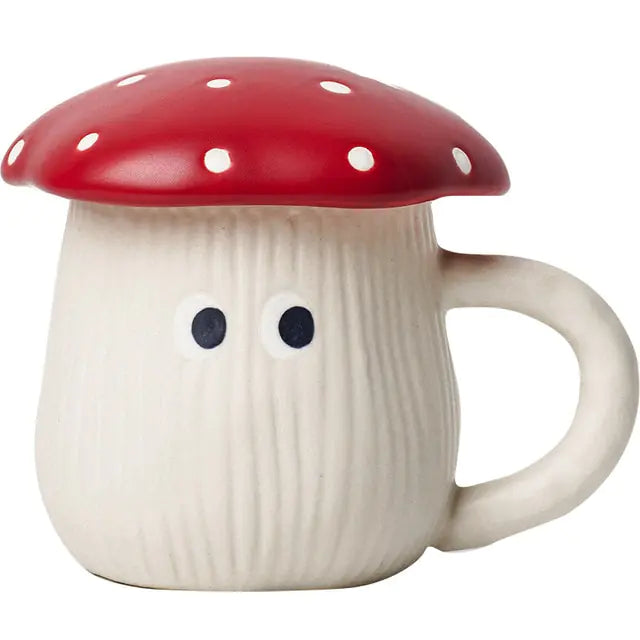 Nordic Style Ceramic Red Mushroom Tableware Cup