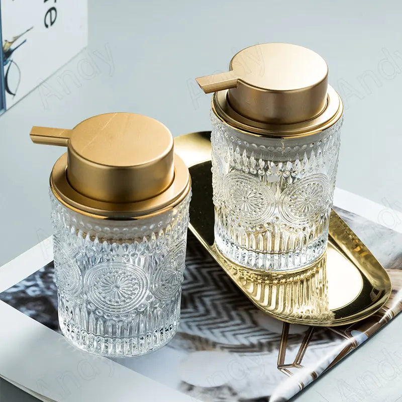 European Glass Soap Bottle