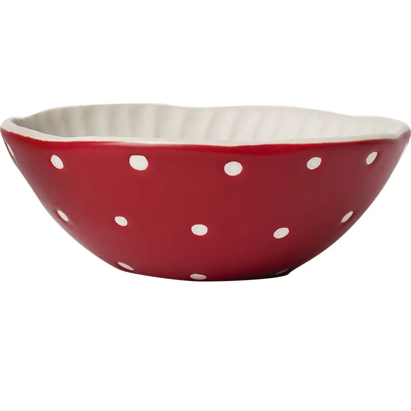 Nordic Style Ceramic Red Mushroom Tableware Cup