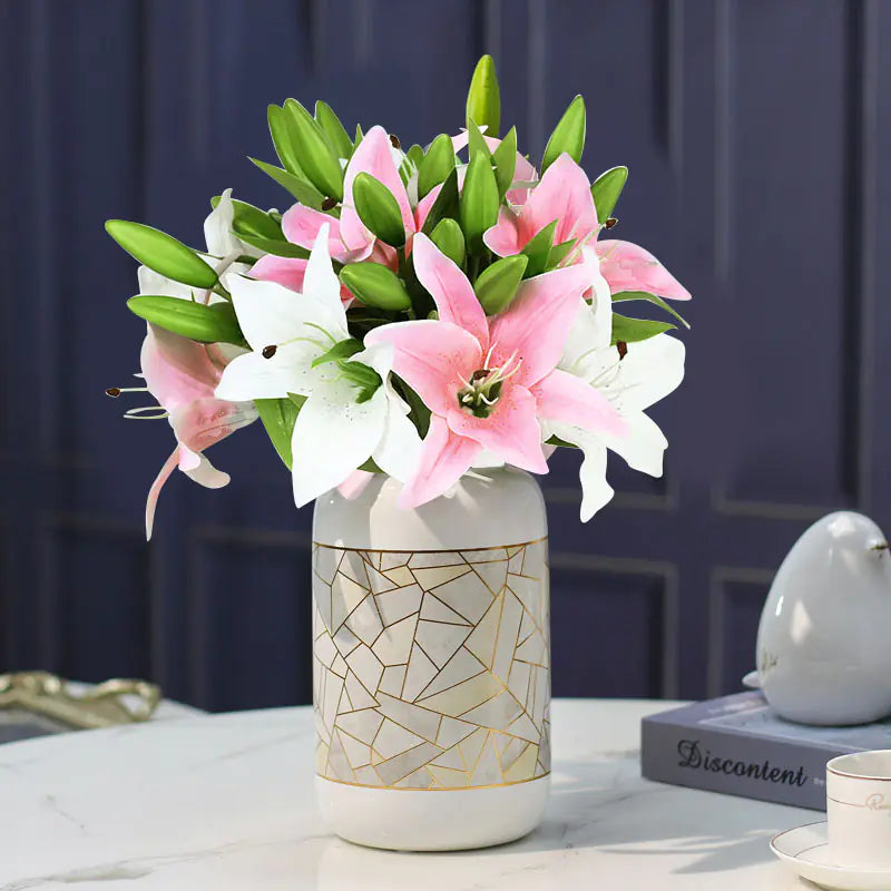 Wedding Home Decoration with Simulation Lily Flowers