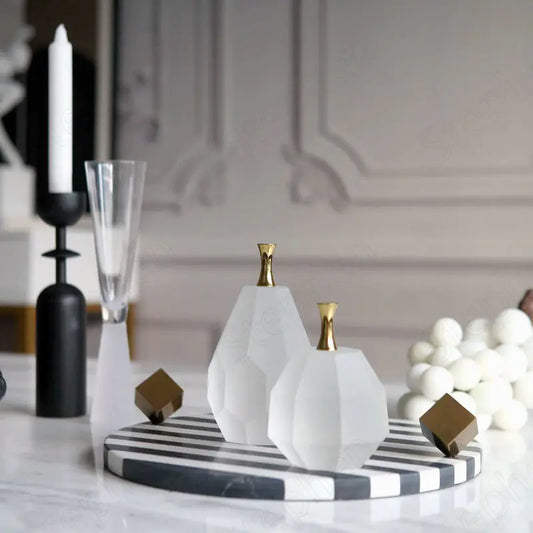 Black and White Mosaic Trays
