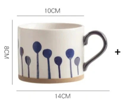 Japanese Style Hand Painted Ceramic Mugs