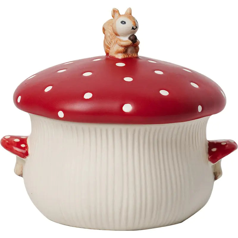 Nordic Style Ceramic Red Mushroom Tableware Cup