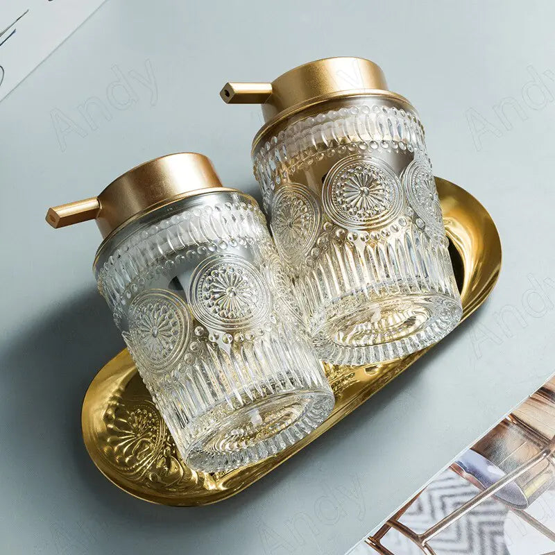 European Glass Soap Bottle