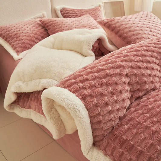 Cozy 4-Piece Fleece Bedding Set for Fall/Winter 2023
