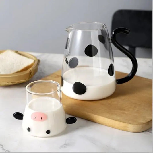 Cute Cow Heat-Resistant Glass Jug