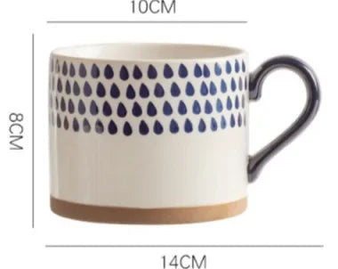Japanese Style Hand Painted Ceramic Mugs