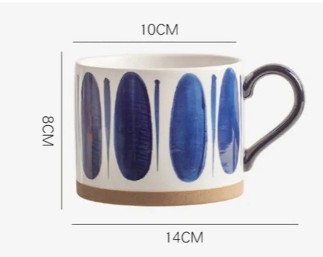 Japanese Style Hand Painted Ceramic Mugs