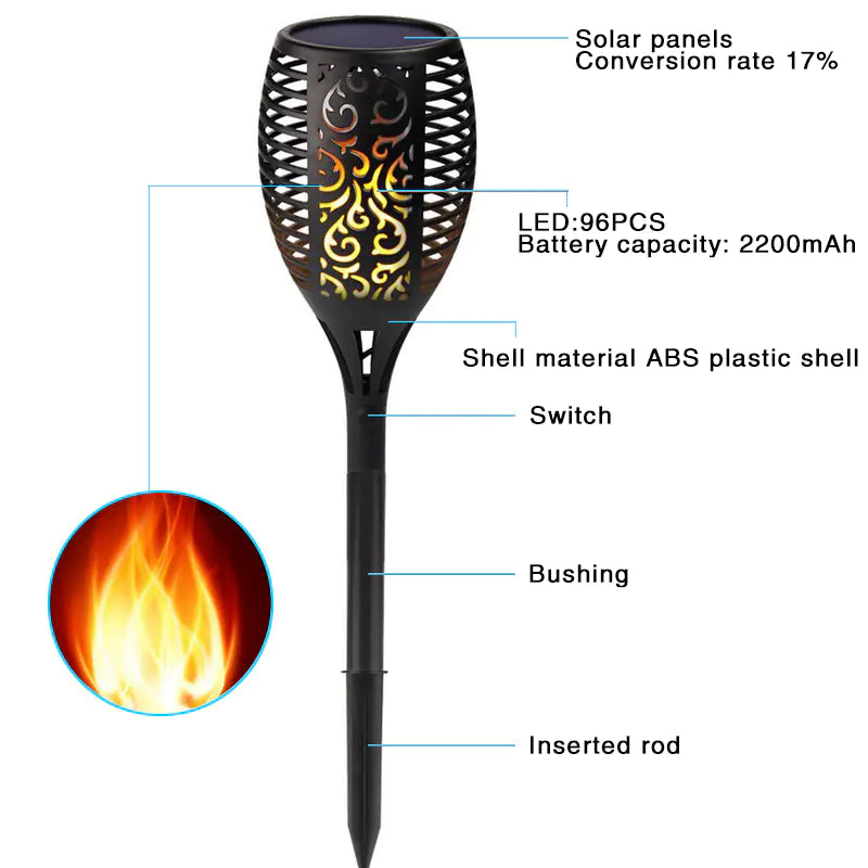 Solar-Powered Ti-Ki Torch Lights