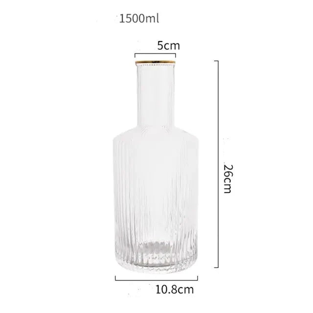 Crystal Glass Pitcher And Cup Set