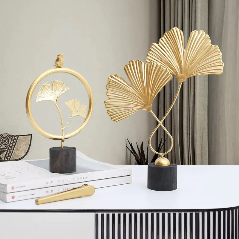 Nordic Gold Ginkgo Sculpture