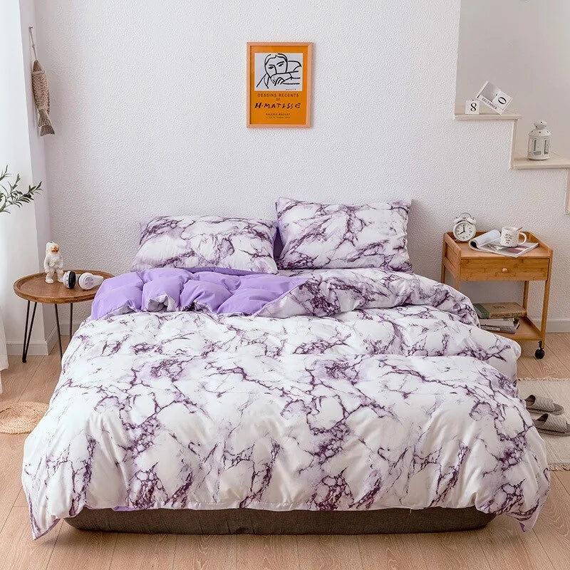 Printed Marble Bed Sets