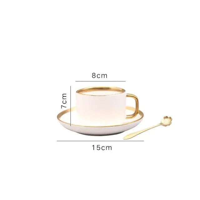 Matte Gilt Rim White Porcelain Dinner Tray Ceramic Dishes