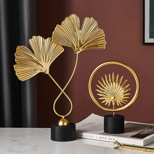 Nordic Gold Ginkgo Sculpture