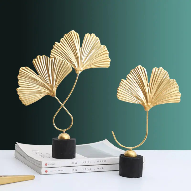 Nordic Gold Ginkgo Sculpture
